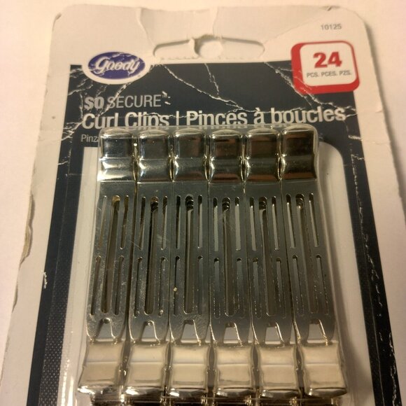Goody So Secure Curl Clips 10125 24 Pieces Silver Tone Hair Care For Curling - Picture 3 of 6